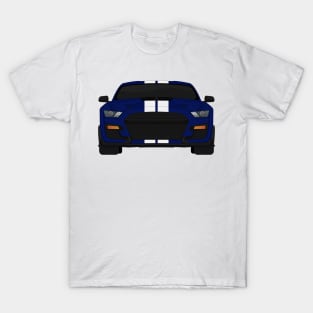 Shelby GT500 2020 Kona-Blue + White Stripes T-Shirt